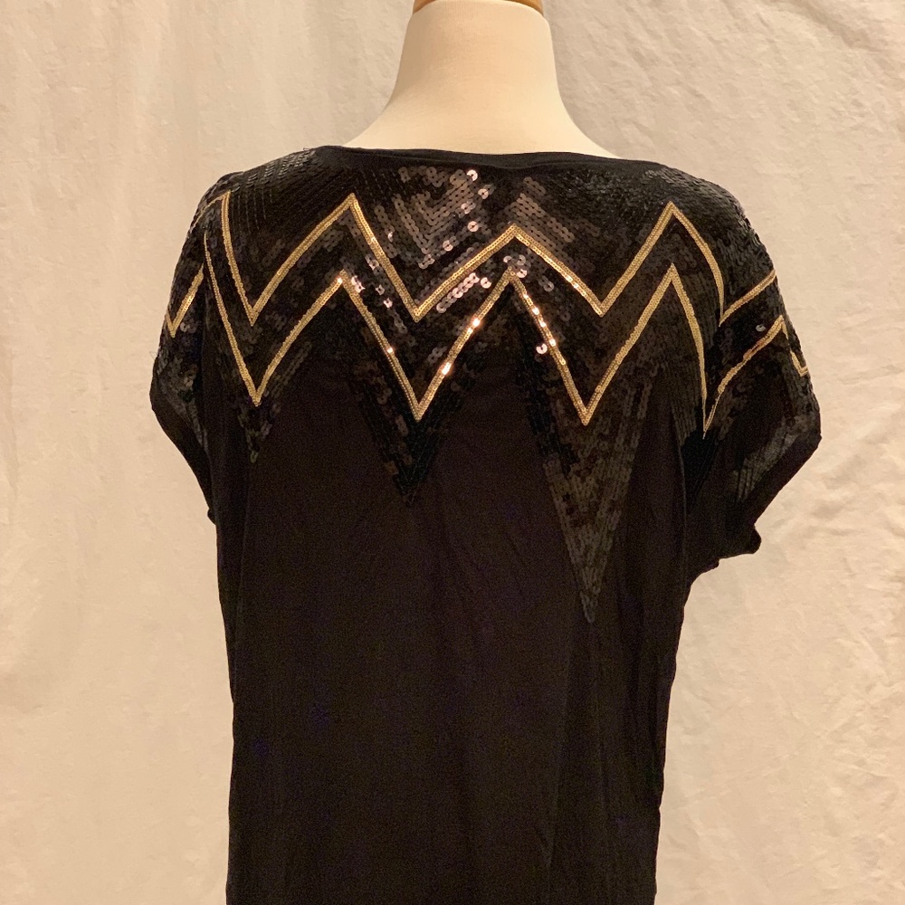 Black top with sequins detail